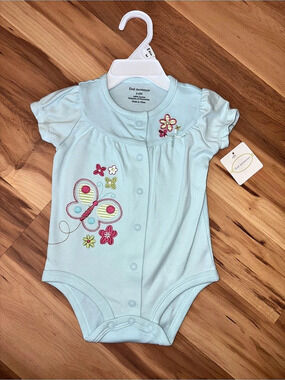 First Moments Embroidered Bodysuit 3-6M NWT